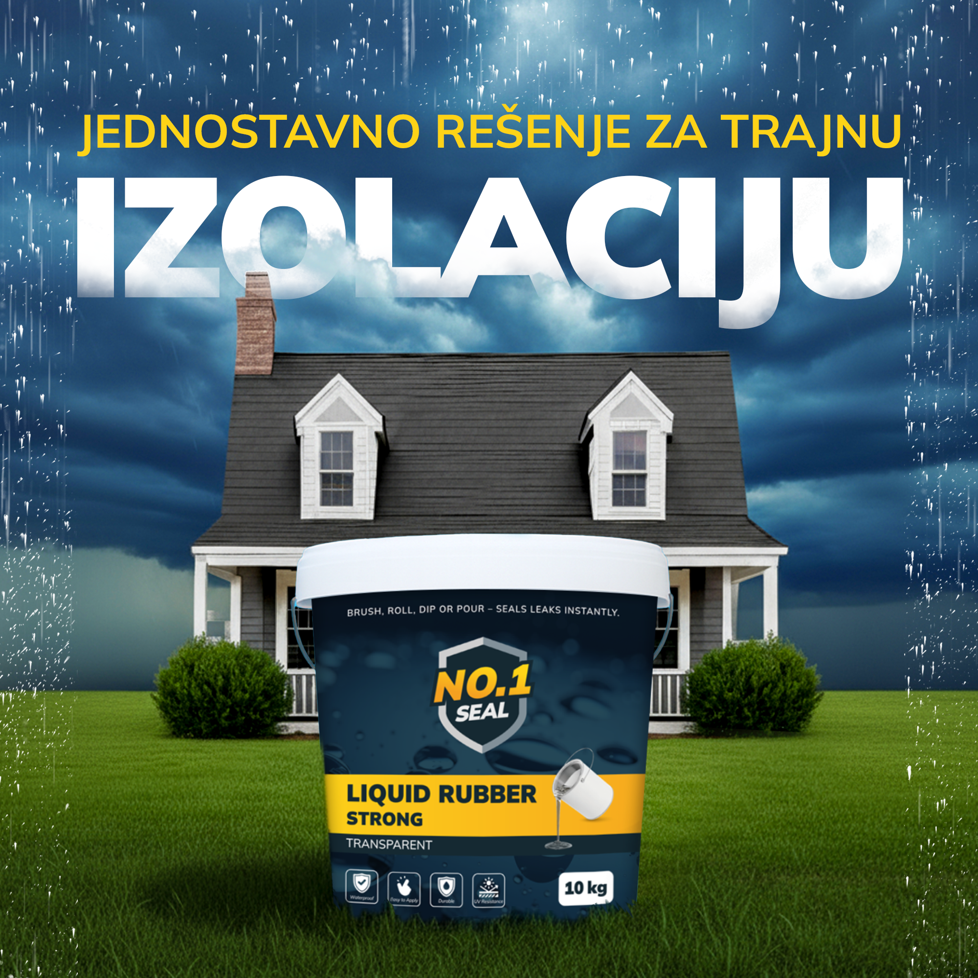 No.1 Seal® - Tečna guma - Transparentna STRONG