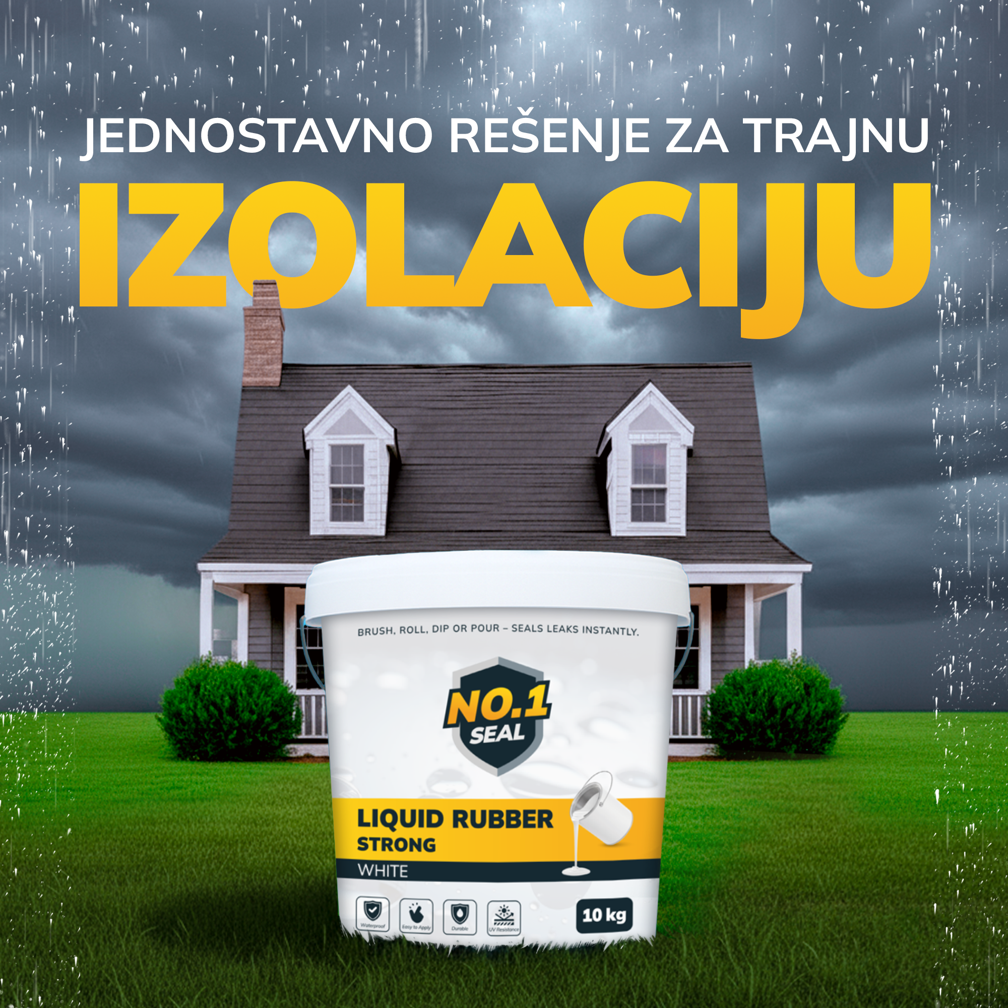 No.1 Seal® - Tečna guma - Bela STRONG